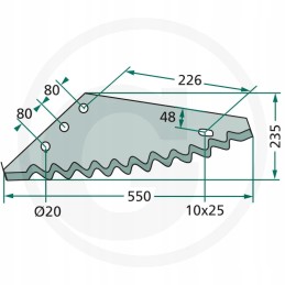 Alima RMH universalus pašarų vagono peilis