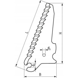 Priekabos rotoriaus mentė 336 x 152 x 5 tinka deut