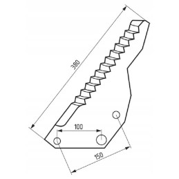 Priekabos rotoriaus mentė 377 x 128 x 5 tinka Poett
