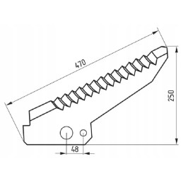 Priekabos rotoriaus mentė 461 x 130 x 5