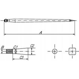 Krautuvas tiesus žvaigždės profilis 35x820 mm