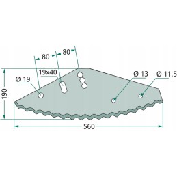 Mayer 2 1050030 universalus pašarų vagono peilis