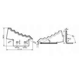 Kairysis padavimo vagono peilis, storis 5mm, 703954n