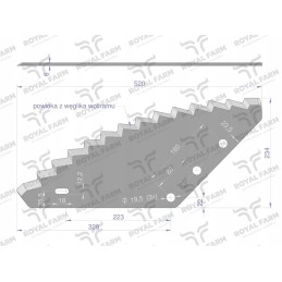 Universalus padavimo vagono peilis, 19-5 mm skylė, karbidas