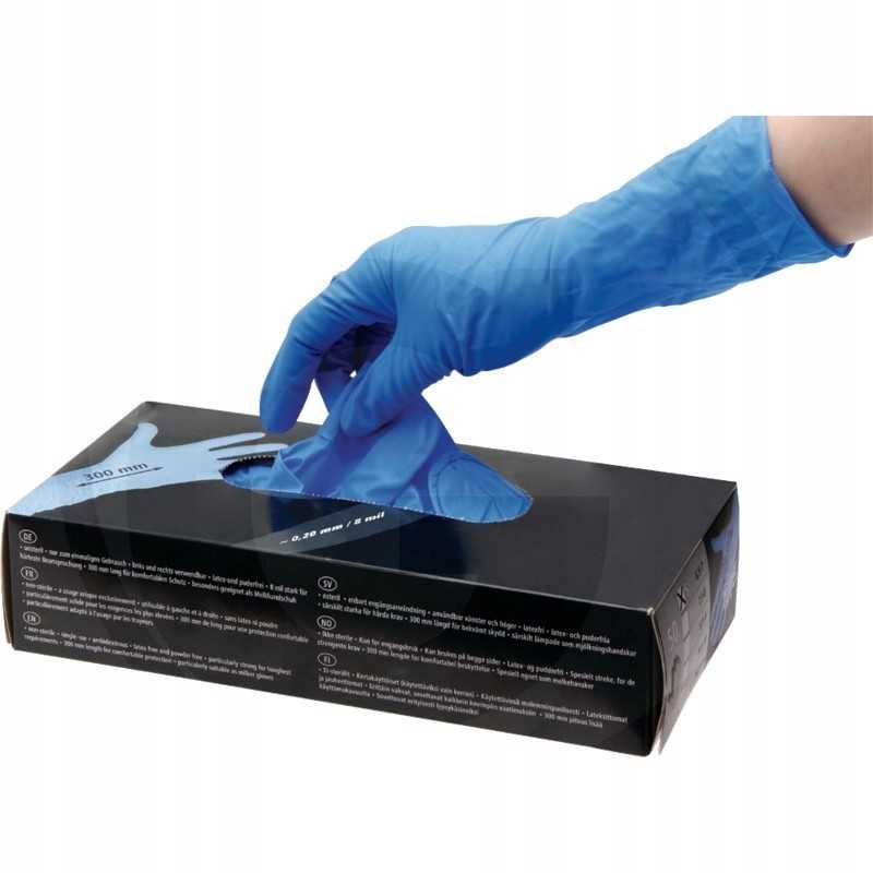 Aukščiausios kokybės nitrilo pirštinės, M dydis