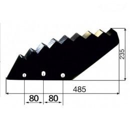 Tiekimo vagono peilis 530x8 mm, angos skersmuo 17 mm