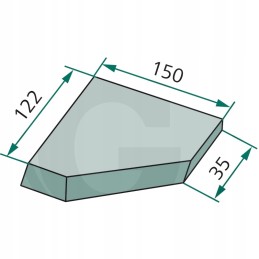 Granito kampinis peilis 7mm 742g 4059139043354