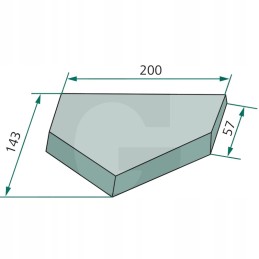 Centrinis peilis, 7mm storio, granitiniai peiliai sistemoms