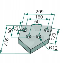 Centrinis peilis ssz 157, storis 7mm