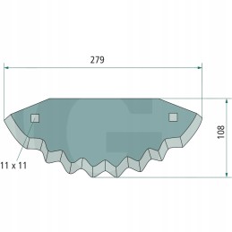 Granito padavimo vagono peiliai 6mm