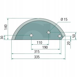 Granito padavimo vagono peiliai 8mm