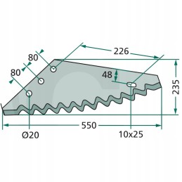 Peiliai pašarų vagonams granito nutrifeed 6mm