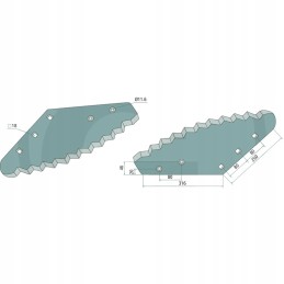 Granito peiliai ir atsarginės dalys Faresi pašarų vagonams