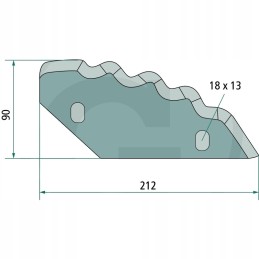 Granito peilis pašarų vagonams, 5 mm storio
