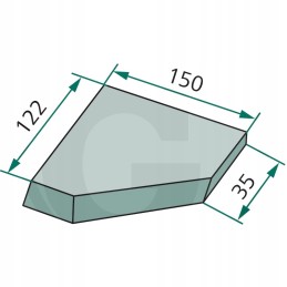 Granito kampinis peilis 7mm 742g 4059139043354