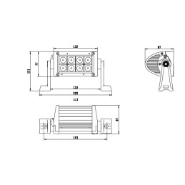LED darbo lempos skydelis 24w Cree 1680lm šviesa