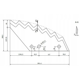 Kramp pašarų vagono peilis