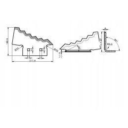 Kairysis padavimo vagono peilis, 5 mm storio