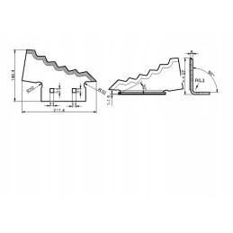 Kairysis padavimo vagono peilis, 5 mm storio