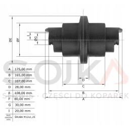 Vikšrinis volas kubota kx36 2 kx41 2 u20 k013