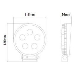 LED darbinė lempa 15w cree 1100lm halogeninė šviesa