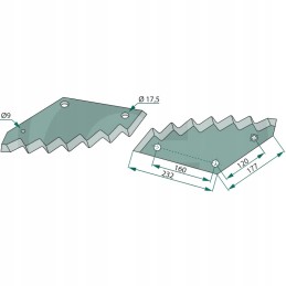 Pakaitinis peilis pašarų vagonui 31841