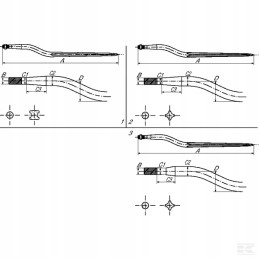 Lenktas krautuvas 32mm pro double t 38x880mm