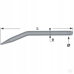Krautuvas, išlenktas apvalus profilis 25x550 mm
