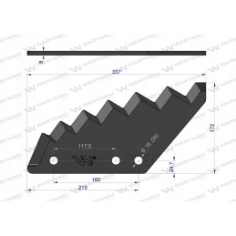Pašarų vagono peilį naudojo Kuhn Warynski 901015