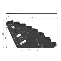 Tiekimo vagono ašmenis galima naudoti su Mayer Standard Royal