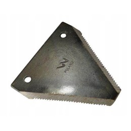 Derliaus nuėmimo peilis su dantytais ašmenimis apatinėje peilio juostelės pusėje