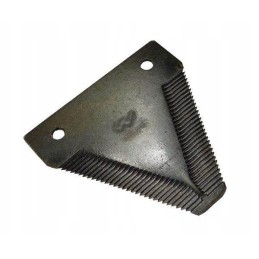 Derliaus nuėmimo peilis su dantytais ašmenimis apatinėje peilio juostelės pusėje