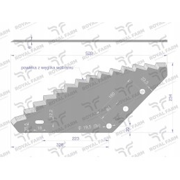 Feeder vagono peilis, universali anga, 19 5 mm karališkas ūkis