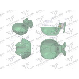 Ketaus dubeninė girdykla galvijams ir arkliams, 2l royal