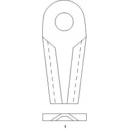 Rotacinis vejapjovės peilis kairysis dešinysis 132x50x4 mm o