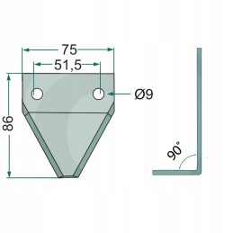 Peiliai silosui pjauti, 5 mm storio