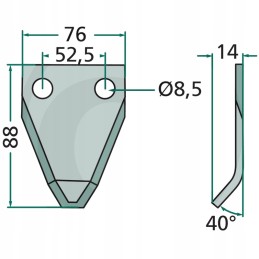 Peilis siloso pjaustymui ir šėrimo granulėms