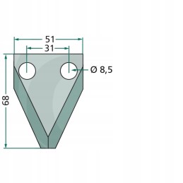 Granito siloso pjovimo peilis 5mm
