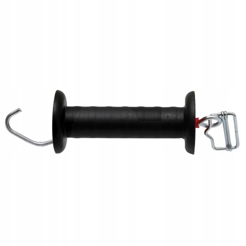 Vartų rankena su kabliuku ir 40 mm juoda juosta