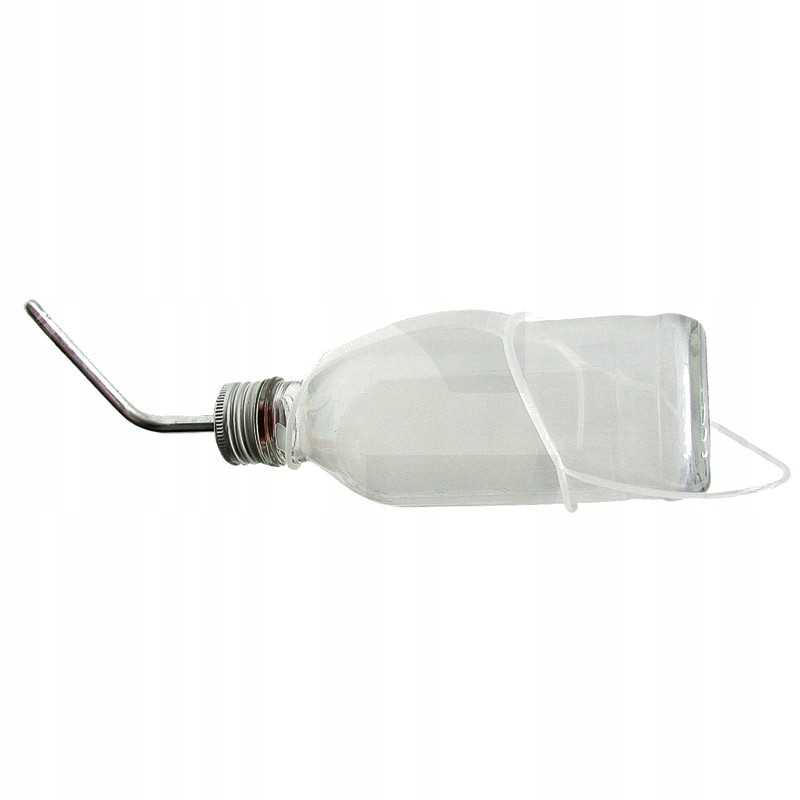 500 ml stiklinė gertuvė su aliuminio vamzdeliu