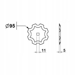 Seko pašarų vagono peilis 95x11x5mm