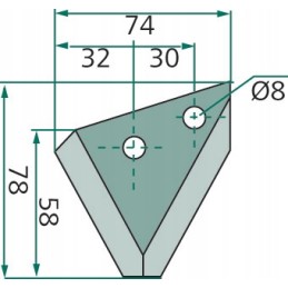 AGM 527365 pašarų vagono pjovimo peilis