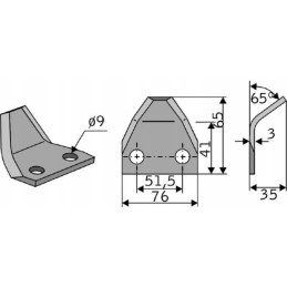 Himel FM08114 pašarų vagono ašmenys