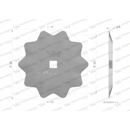 Apvalus padavimo vagono peilis 96x5 mm, naudoti lucl