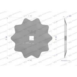 Apvalus padavimo vagono peilis 96x5 mm, naudoti lucl