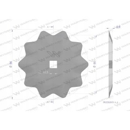 Apvalus padavimo vagono peilis 96x5 mm, naudoti lucl