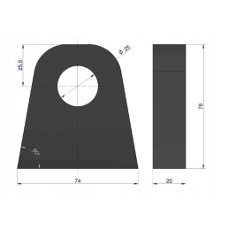 Krautuvo kaušo varžtas fi 25 motogeneric