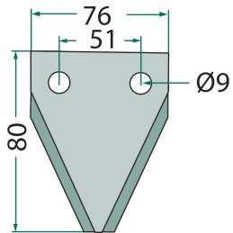 Tiekimo vagono peilis 80x76mm Strautmann Vertimix 60644510