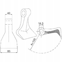 Ck2322 Agrimaster plaktuko mulčiavimo peilis