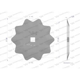 Apvalus padavimo vagono peilis 96x5 mm, naudoti lucl